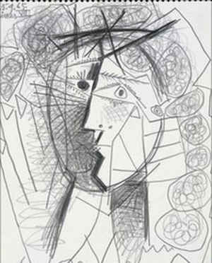 طراحی سر یک زن اثر پابلو پیکاسو